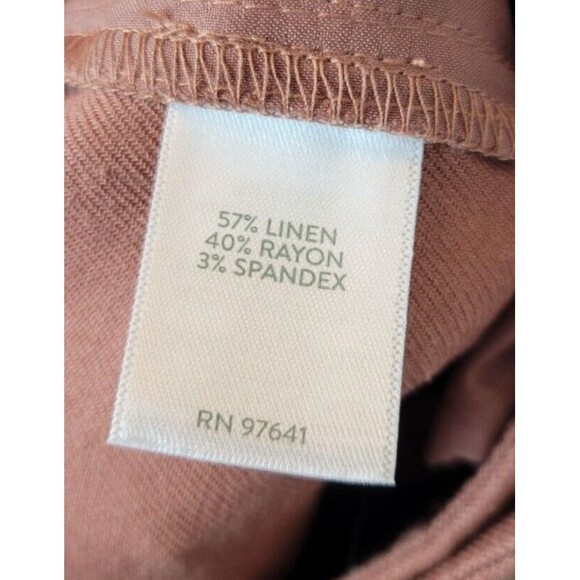 J. Jill Love Linen Straight Leg Ankle Pants Size 4 - Picture 6 of 8